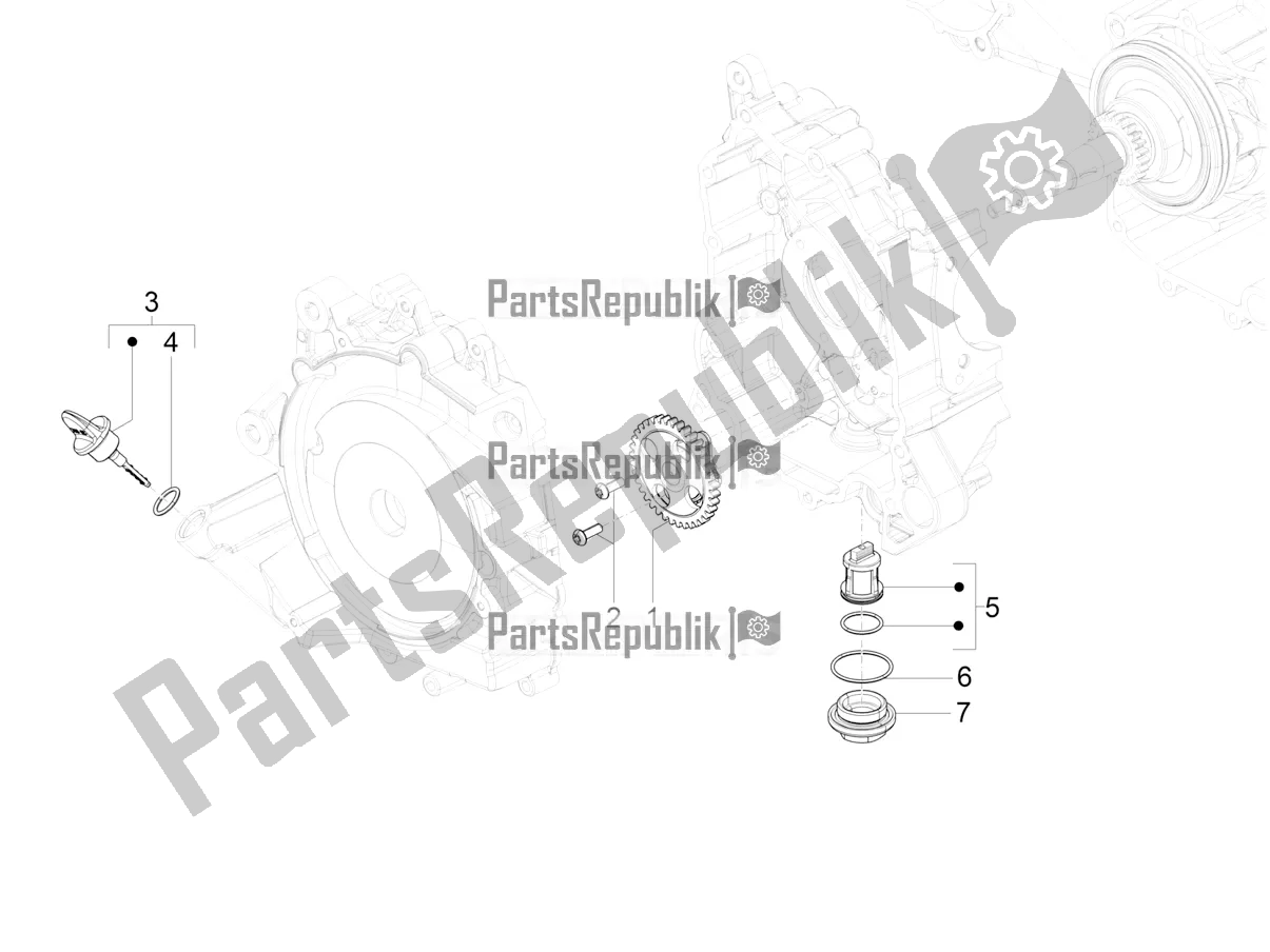 Toutes les pièces pour le La Pompe à Huile du Vespa VXL 125 4T 3V Apac 2021