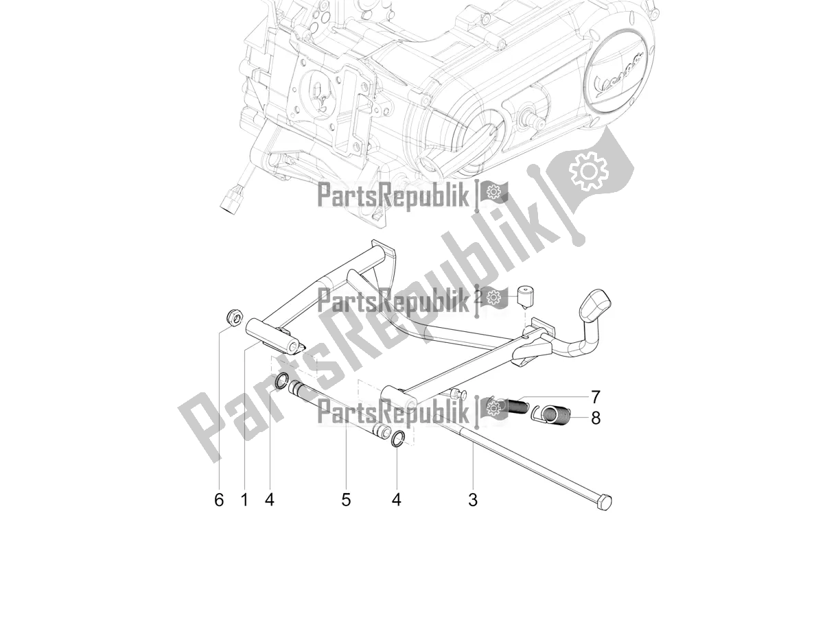 Toutes les pièces pour le Des Stands du Vespa VXL 125 4T 3V Apac 2021