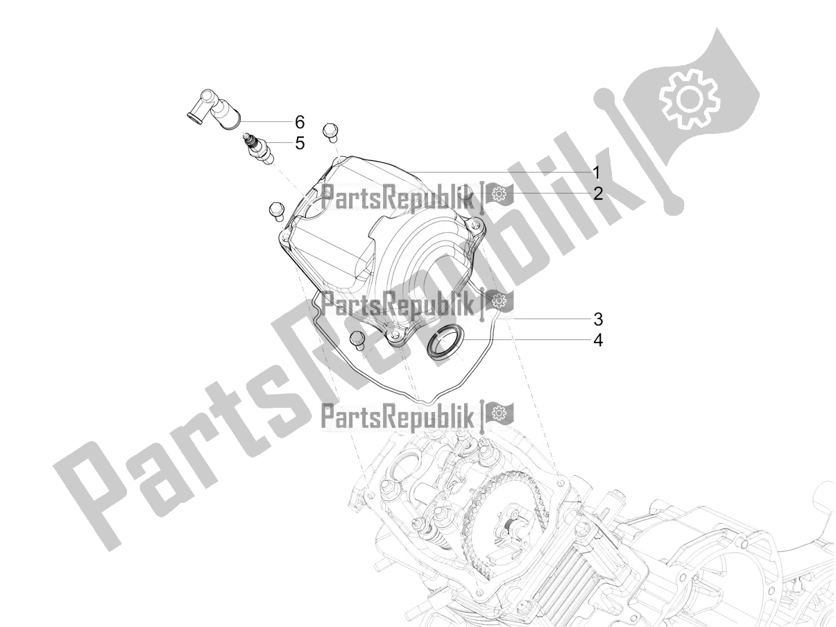 Toutes les pièces pour le Le Couvre-culasse du Vespa VXL 125 4T 3V Apac 2022