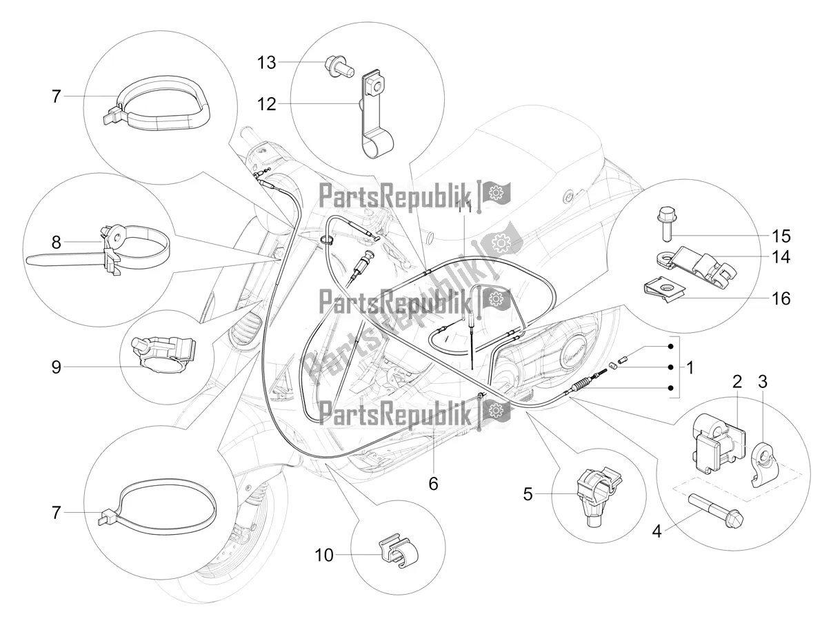 All parts for the Transmissions of the Vespa VXL 125 4T 3V Apac 2022