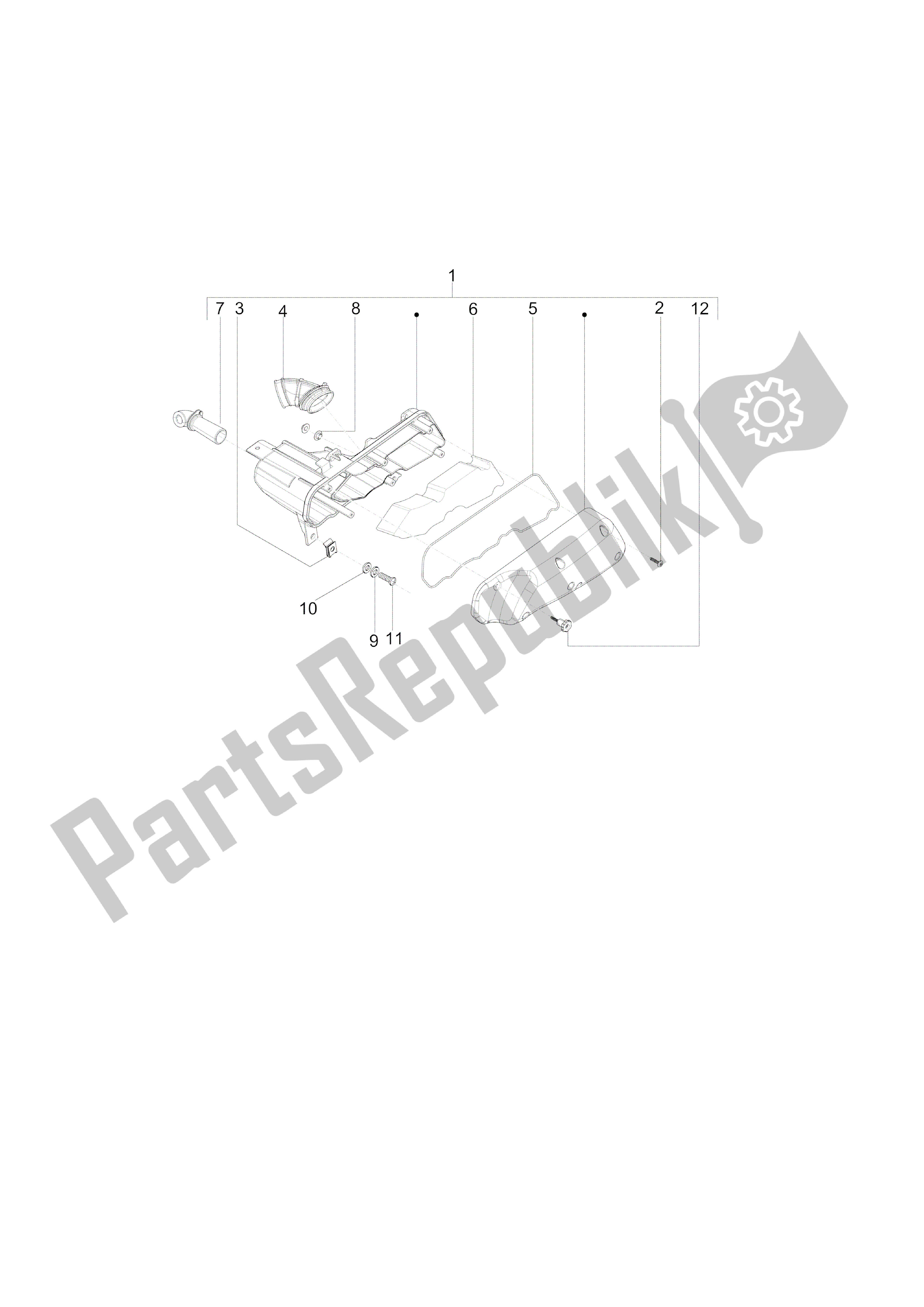 All parts for the Filtro De Aire of the Vespa Primavera 50 2013 - 2014