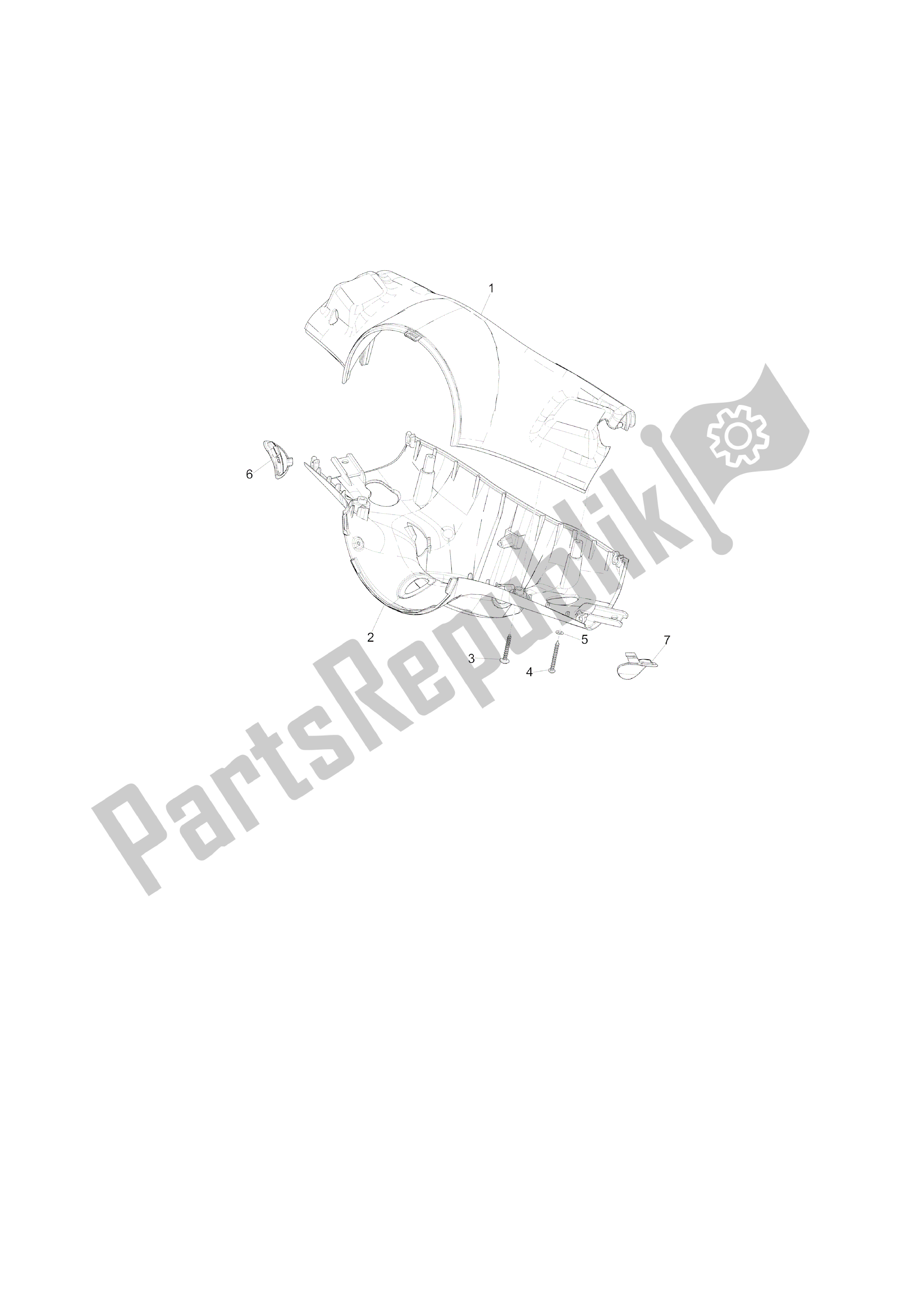 Todas las partes para Coberturas Manillar de Vespa Primavera 50 2013 - 2014