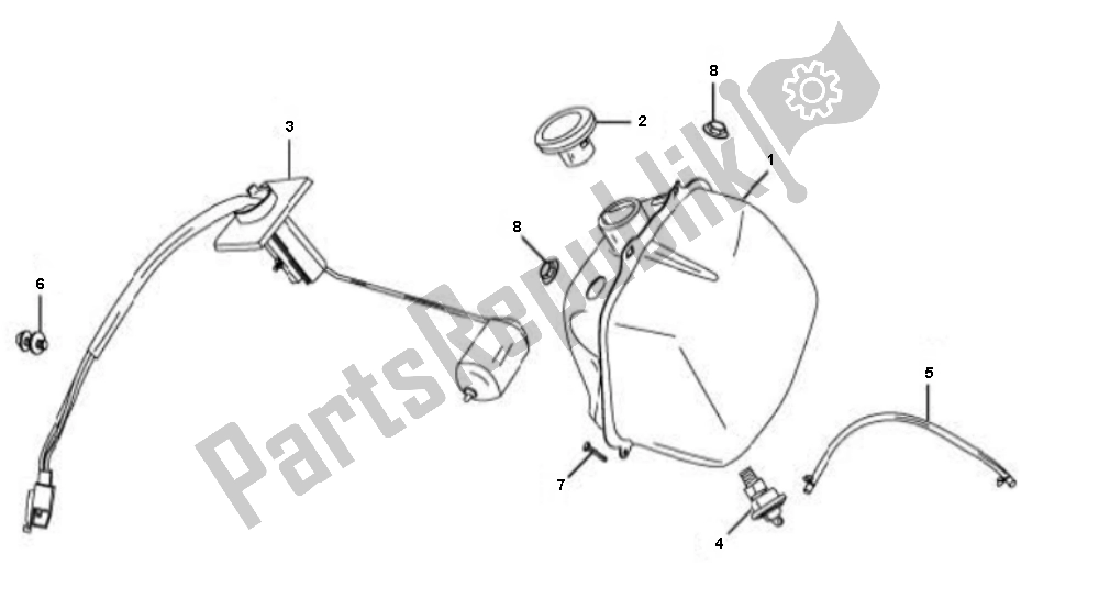 Alle onderdelen voor de Benzinetank van de Viraggio Piccolo 50 2000 - 2010