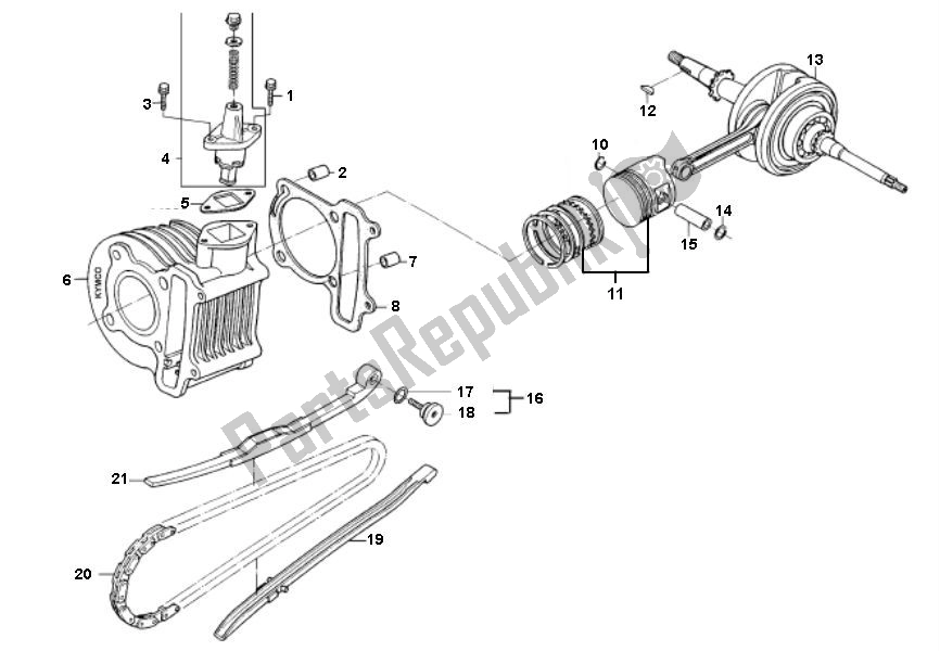 Wszystkie części do Cylinder Viraggio Sensa 50 2000 - 2010