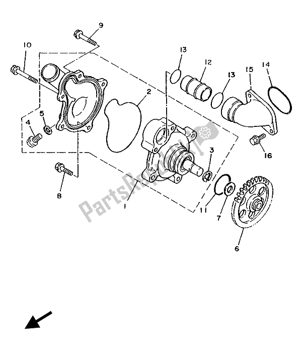 Tutte le parti per il Pompa Dell'acqua del Yamaha TDM 850 1993