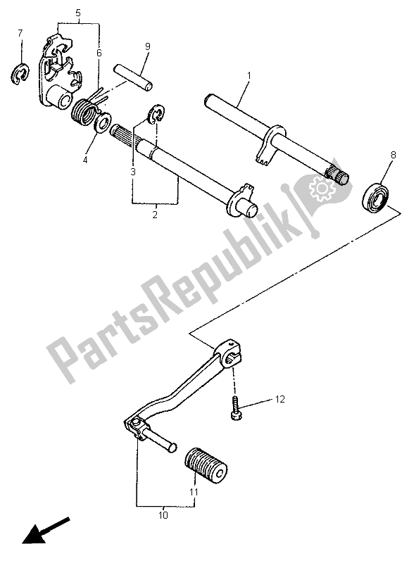 Tutte le parti per il Albero Del Cambio del Yamaha XT 600E 1995