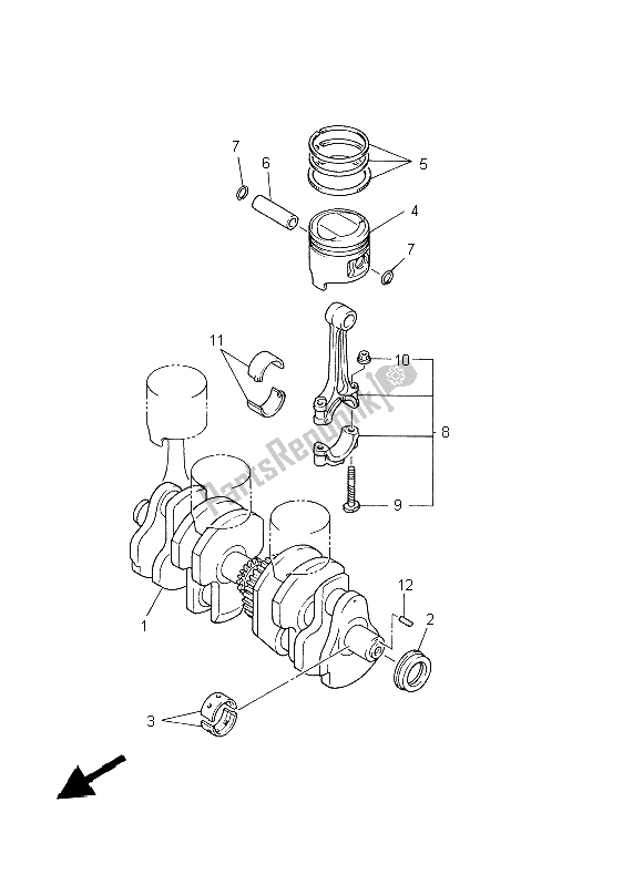 Todas las partes para Cigüeñal Y Pistón de Yamaha XJ 600S Diversion 1997