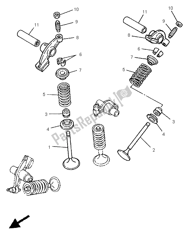 All parts for the Valve of the Yamaha XV 250 S Virago 1997