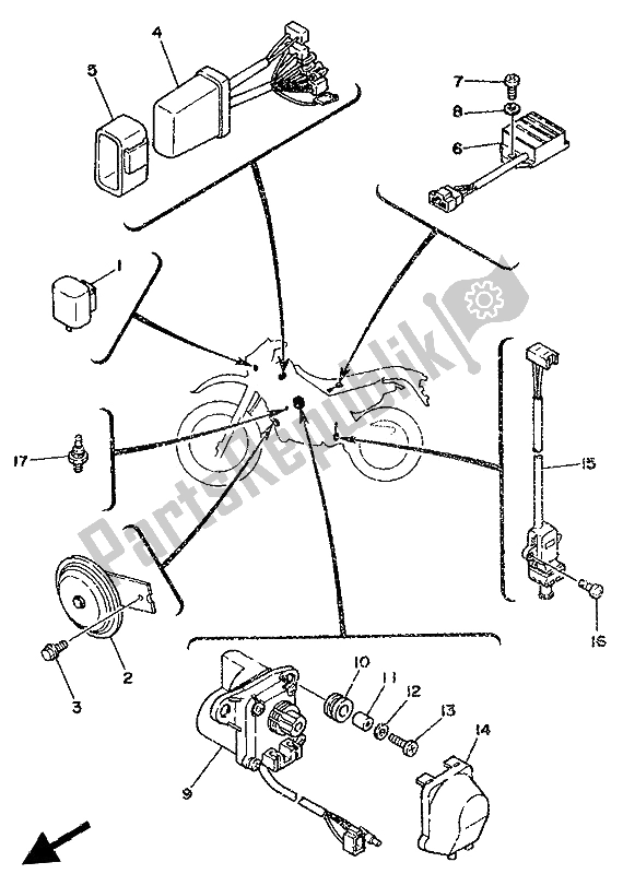 All parts for the Electrical 2 of the Yamaha DT 125R 1994