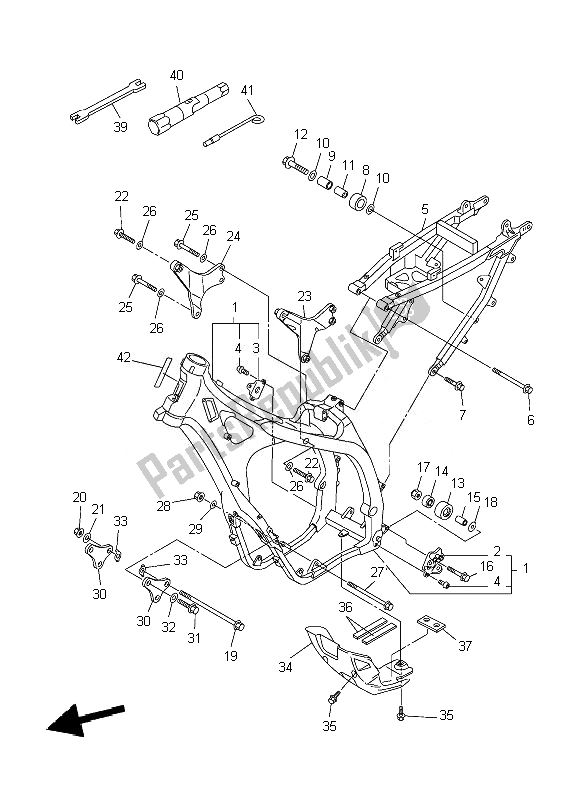 Todas las partes para Marco de Yamaha WR 450F 2007