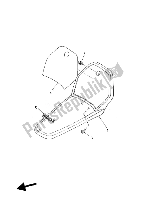 All parts for the Front Fender of the Yamaha PW 80 2010
