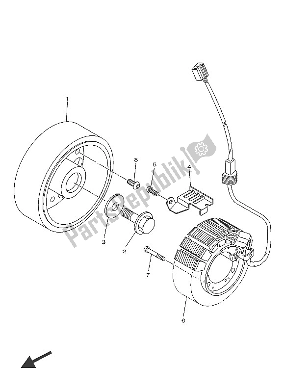 Toutes les pièces pour le Générateur du Yamaha XJ6F 600 2016