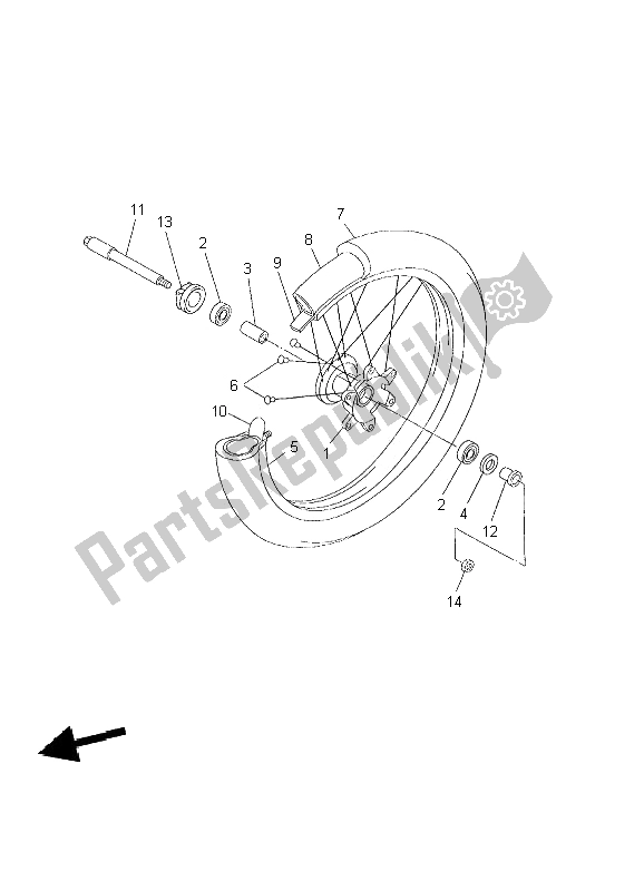 Tutte le parti per il Ruota Anteriore del Yamaha WR 426 400F 2002