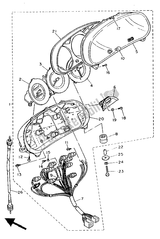 Tutte le parti per il Alternate (metro) (per Dk-no-nl-it) del Yamaha FJ 1200A 1991