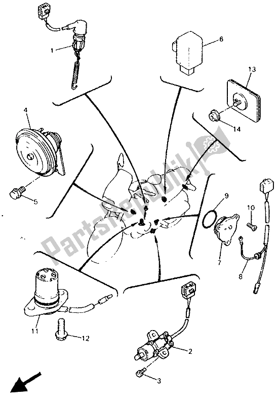 Toutes les pièces pour le électrique 2 du Yamaha XJ 600S Diversion 1994