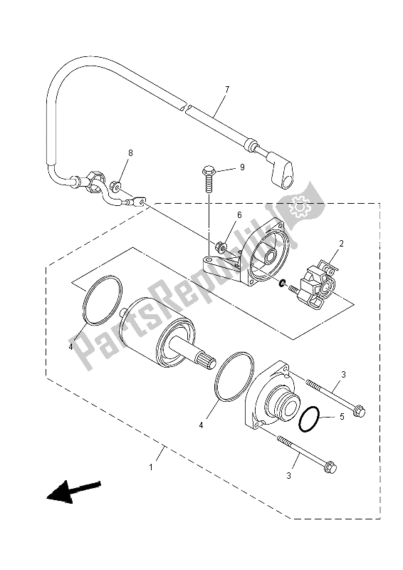 Tutte le parti per il Motore Di Avviamento del Yamaha YFZ 450R 2014