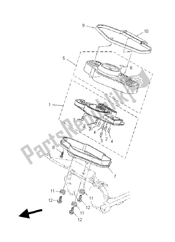 Toutes les pièces pour le Mètre du Yamaha TDM 900A 2008