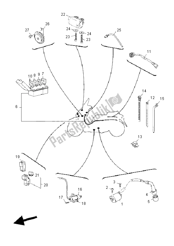 All parts for the Electrical 2 of the Yamaha YP 250R Sport X MAX 2011