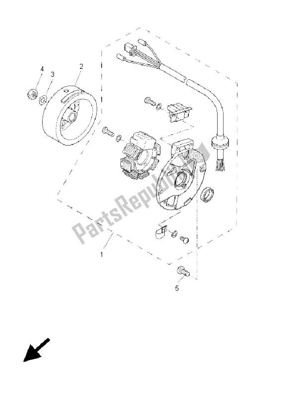 Todas as partes de Gerador do Yamaha CW 50 RS NB BWS 2006