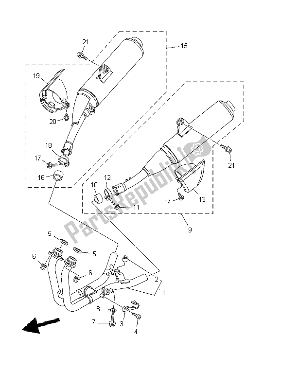 Todas las partes para Cansada de Yamaha TDM 900 2009