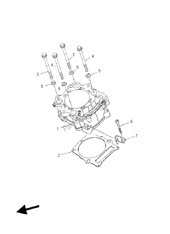 Tutte le parti per il Cilindro del Yamaha XT 660Z Tenere 2008