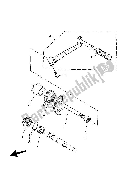 All parts for the Starter of the Yamaha PW 50 2006