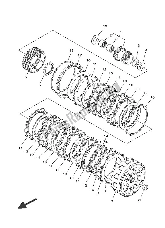 Toutes les pièces pour le Embrayage du Yamaha XP 500 2016