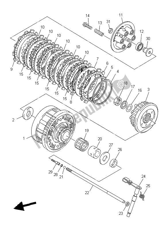 Tutte le parti per il Frizione del Yamaha XJ6 SY 600 2009