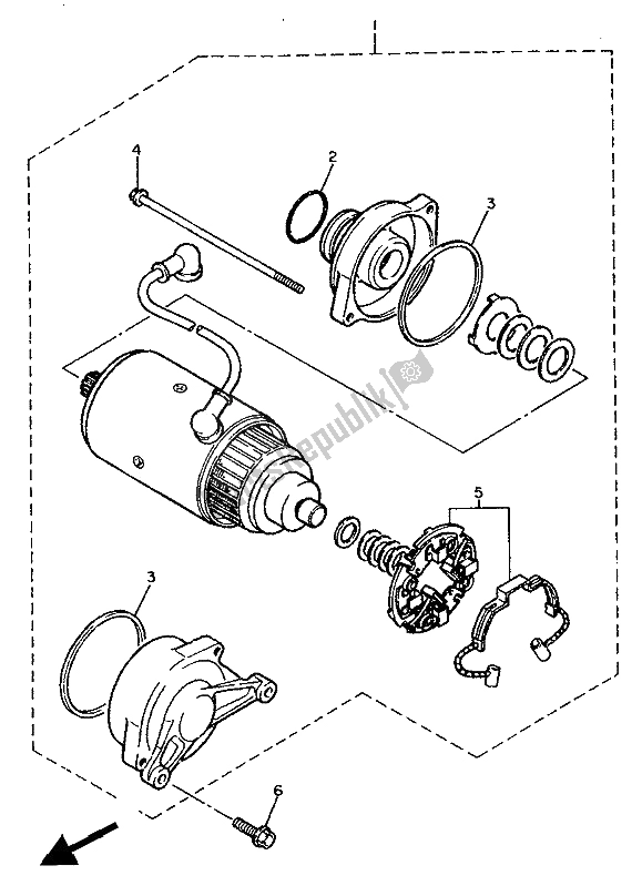 Todas las partes para Motor De Arranque de Yamaha FJ 1200 1991