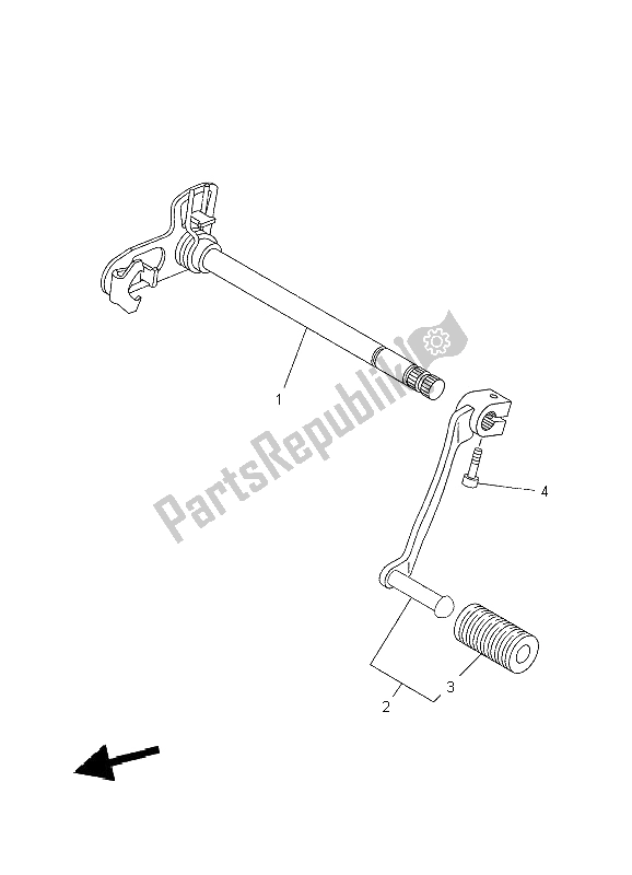 Tutte le parti per il Albero Del Cambio del Yamaha XT 660X 2009