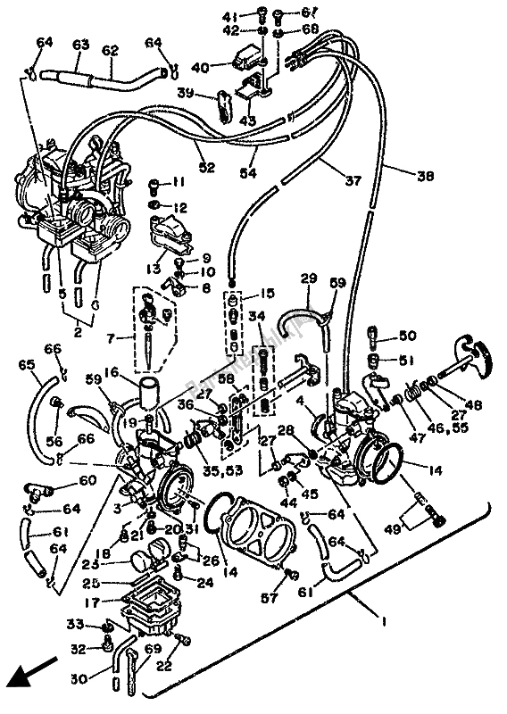 Toutes les pièces pour le Carburateur du Yamaha RD 500 LC 1985