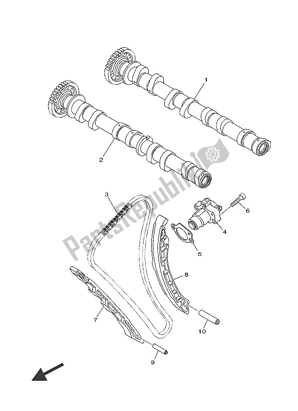 Todas las partes para árbol De Levas Y Cadena de Yamaha MT 10 1000 2016