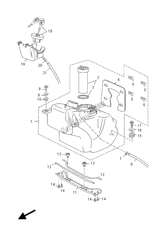 Tutte le parti per il Serbatoio Di Carburante del Yamaha YP 125R X MAX 2012
