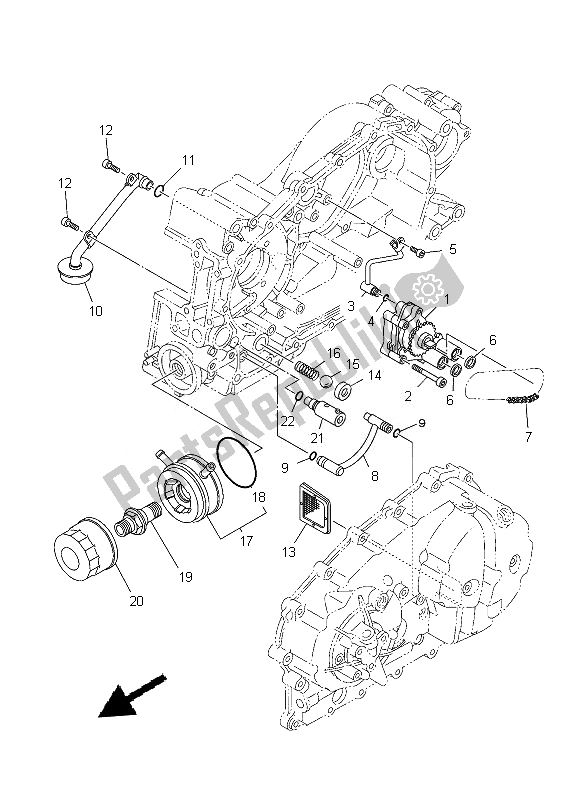 Todas las partes para Bomba De Aceite de Yamaha XP 500A 2013