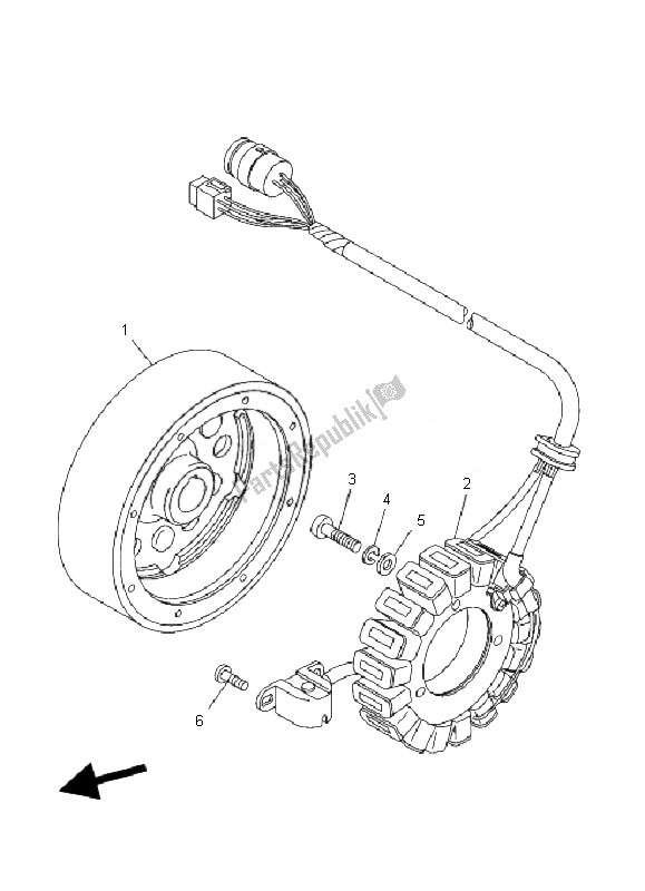 Wszystkie części do Generator Yamaha YFM 350R 2007