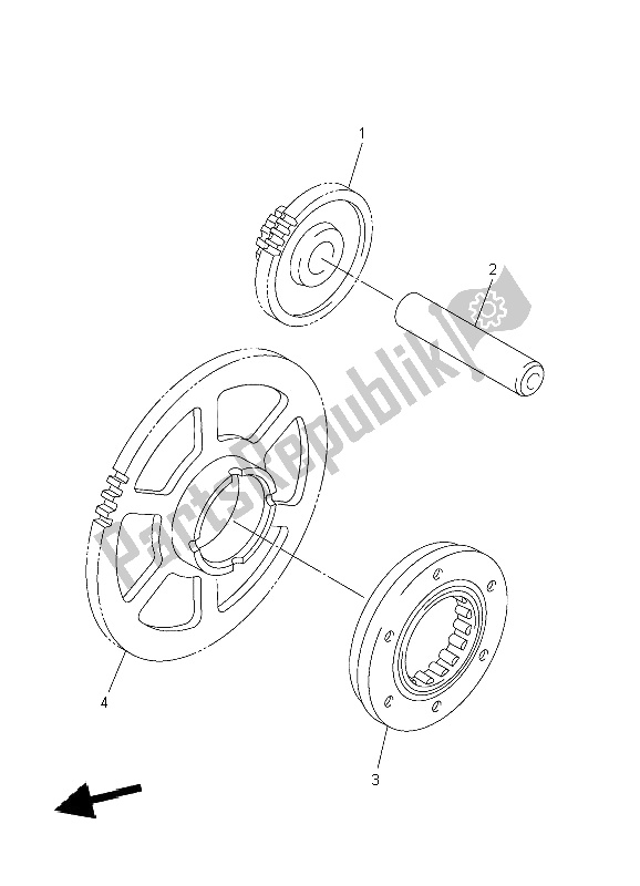 All parts for the Starter of the Yamaha XJ6 SY 600 2009