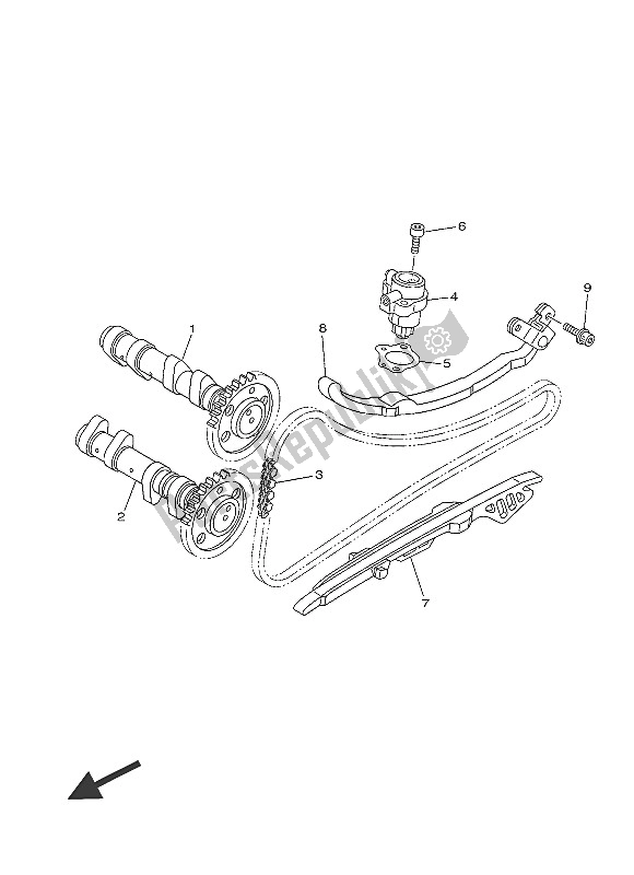 Tutte le parti per il Albero A Camme E Catena del Yamaha XP 500A 2016