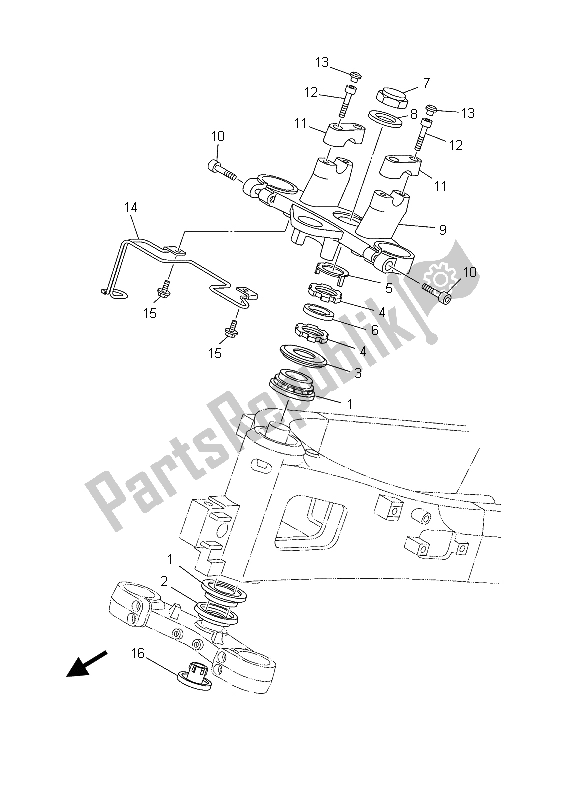 Tutte le parti per il Timone del Yamaha TDM 900 2003