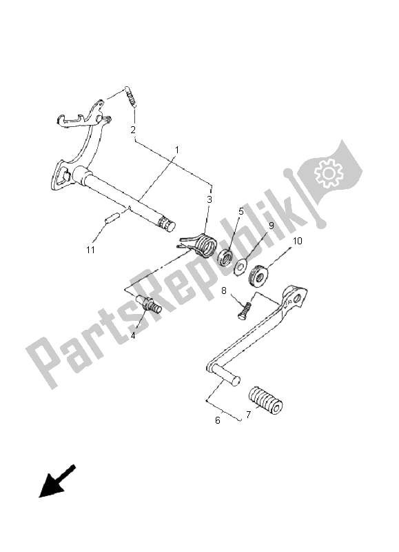 Todas las partes para Eje De Cambio de Yamaha YFM 80R 2008