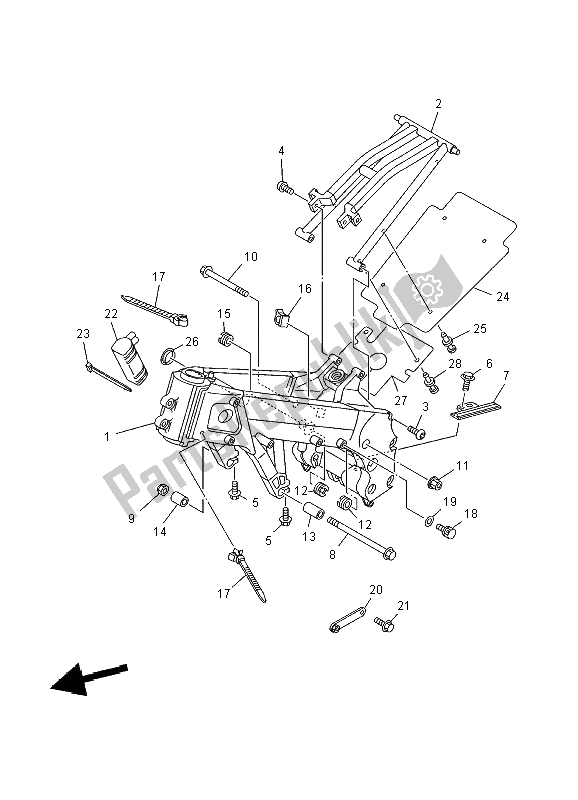 All parts for the Frame of the Yamaha TZ 125 2000 All parts for the Frame of the Yamaha TZ 125 2000