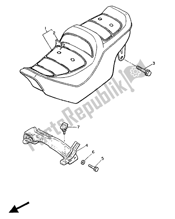 Toutes les pièces pour le Siège du Yamaha XVZ 13 TD Venture Royal 1300 1990