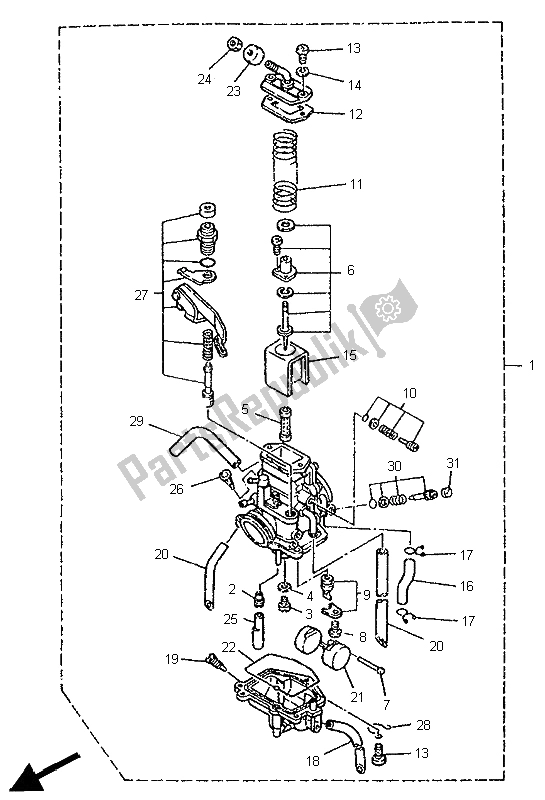 Tutte le parti per il Carburatore del Yamaha DT 125R 1998