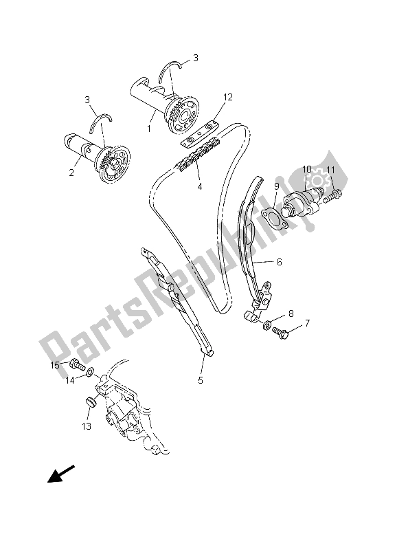 Todas las partes para árbol De Levas Y Cadena de Yamaha WR 250F 2003