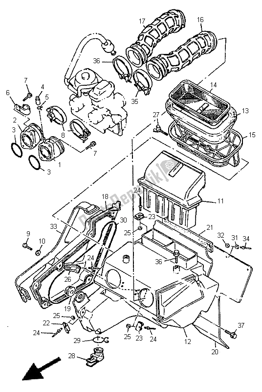 Todas las partes para Consumo de Yamaha TT 600E 1996