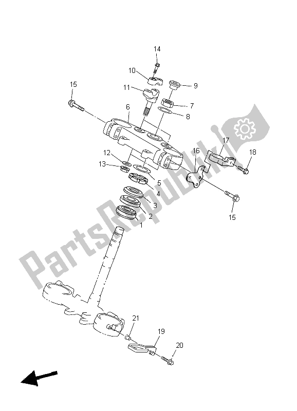 Todas as partes de Direção do Yamaha WR 450F 2006