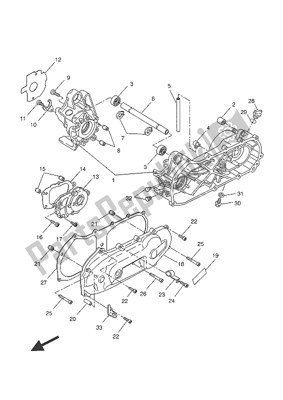 Toutes les pièces pour le Carter du Yamaha NS 50N 2016