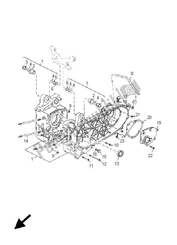 Toutes les pièces pour le Carter du Yamaha YP 125R X MAX 2007