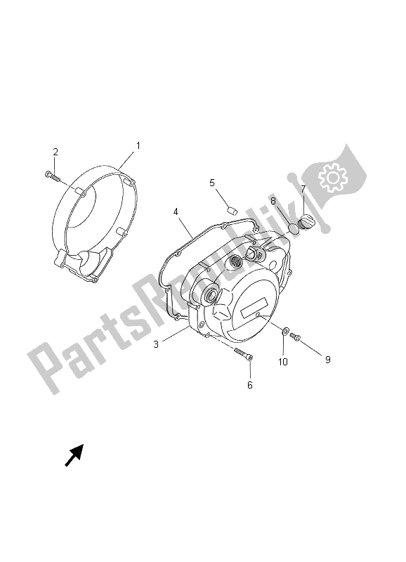 Tutte le parti per il Coperchio Del Carter 1 del Yamaha DT 50R SM 2005