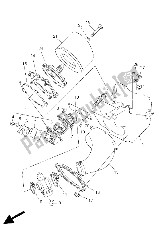 Toutes les pièces pour le Admission du Yamaha WR 250Z 1998