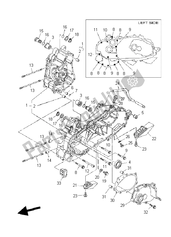 Todas as partes de Bloco Do Motor do Yamaha YP 400A Majesty 2011
